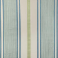 Lee Jofa Davies Stripe Aqua/Leaf Fabric 2023110.353.0