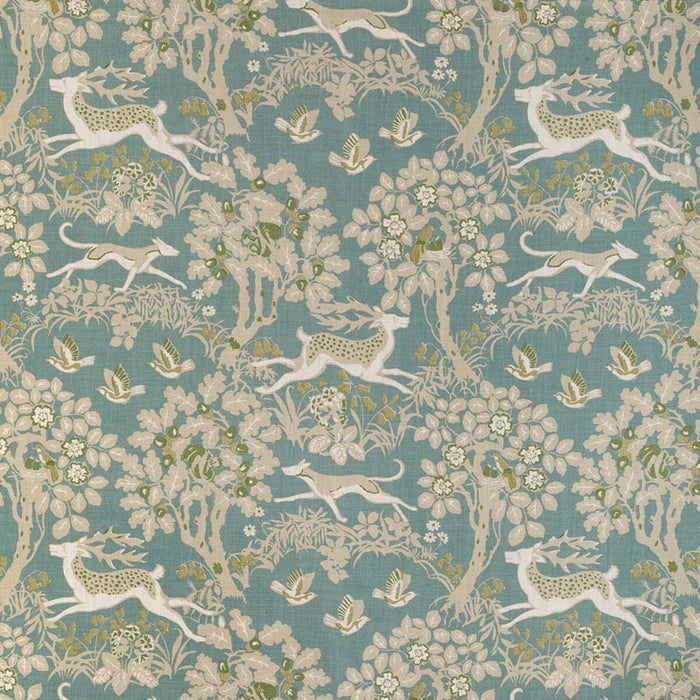 Lee Jofa Mille Fleur Print Lake Fabric Sample 2023122.353.0