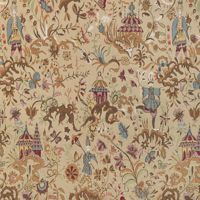 Lee Jofa Chinese Brocade Sand Fabric Sample 2023130.16.0