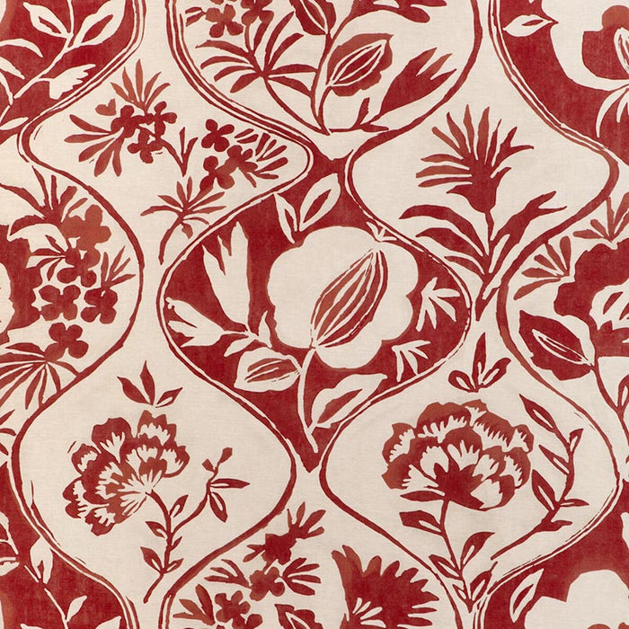 Lee Jofa Calathea Print Red Fabric Sample 2023141.19.0