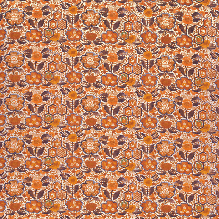 Lee Jofa Imari I Orange Fabric Sample 2024106.12.0
