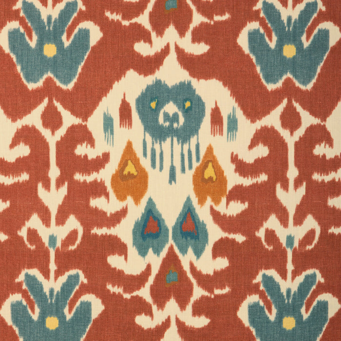 Lee Jofa Marco Polo Ii Brick/Teal Fabric Sample 2025128.913.0