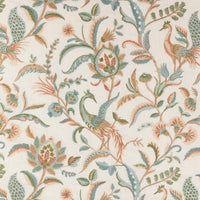 Lee Jofa Palawan Emb Aqua/Clay Fabric 2025141.3524.0