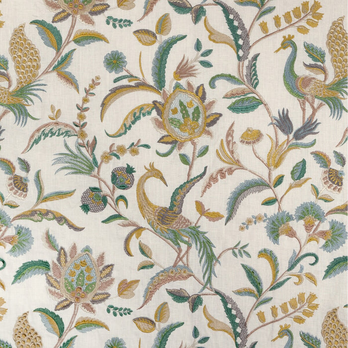 Lee Jofa Palawan Emb Teal/Green Fabric Sample 2025141.353.0