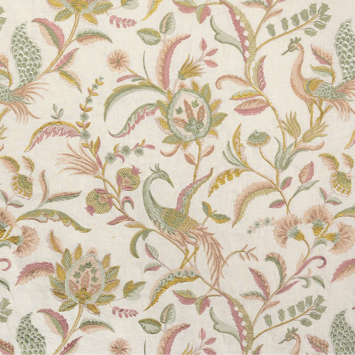 Lee Jofa Palawan Emb Rose/Leaf Fabric Sample 2025141.73.0