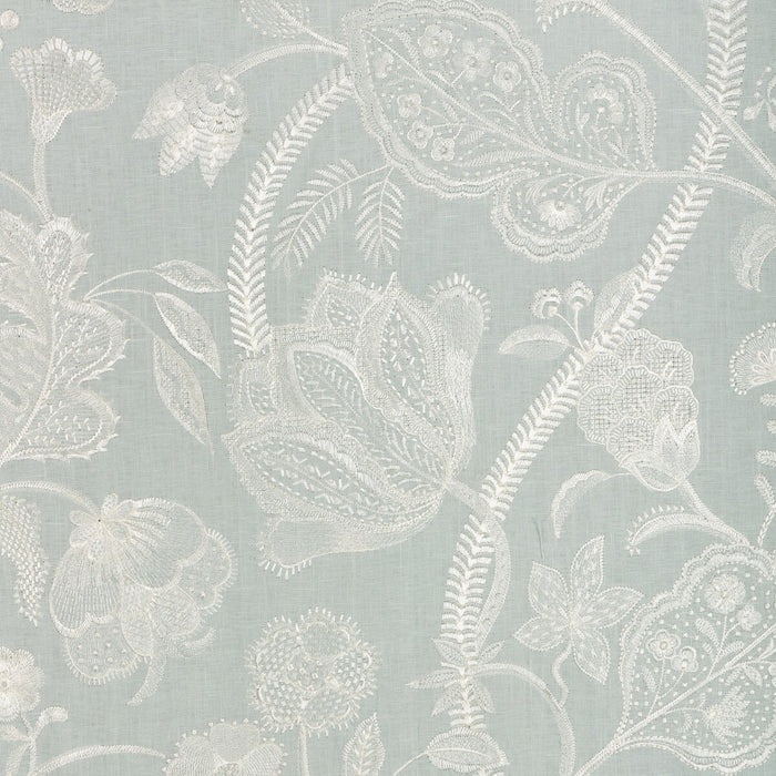 Lee Jofa Summerfield Emb Aqua Fabric Sample 2025143.113.0