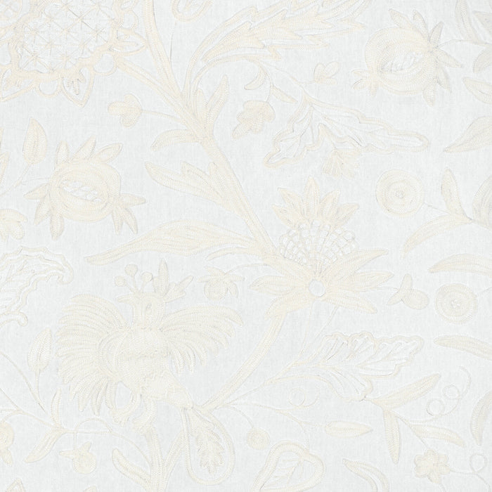 Lee Jofa Folkland Emb Ivory Fabric Sample 2025144.1.0
