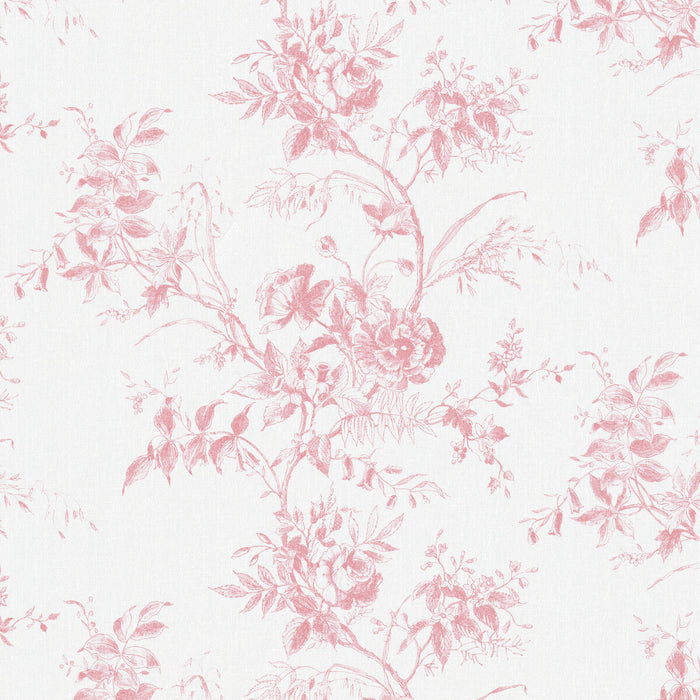 Lee Jofa Tea Rose Toile Rose Fabric 2026103.707.0