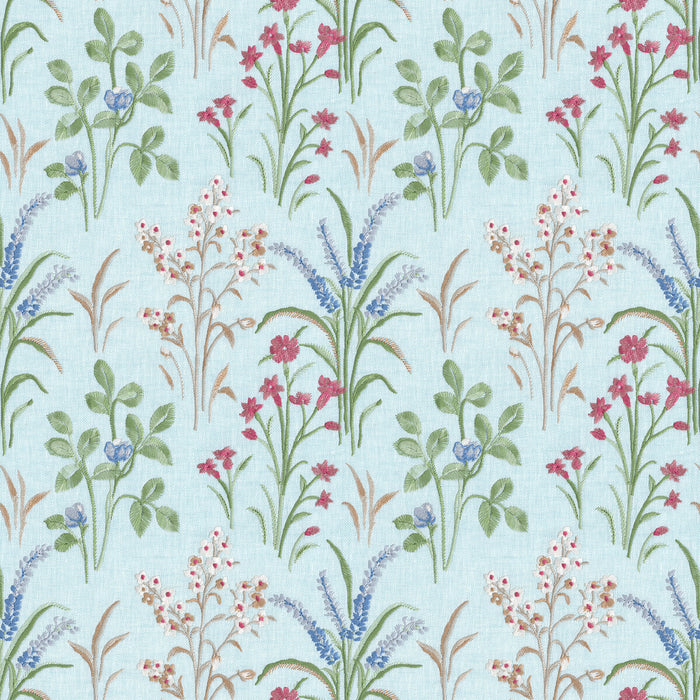 Lee Jofa Gladwyn Emb Aqua Fabric 2026109.519.0