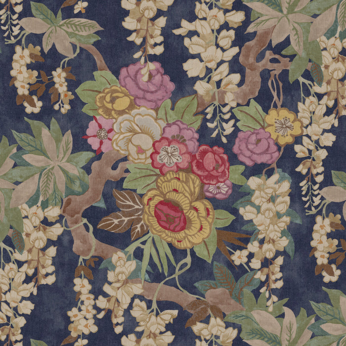 Lee Jofa Gracie Gardens Navy Fabric Sample 2026130.50.0