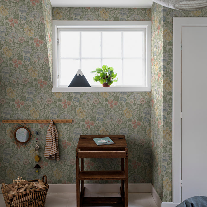 Schumacher Jane Mural Leaf Wallpaper Sample 2036