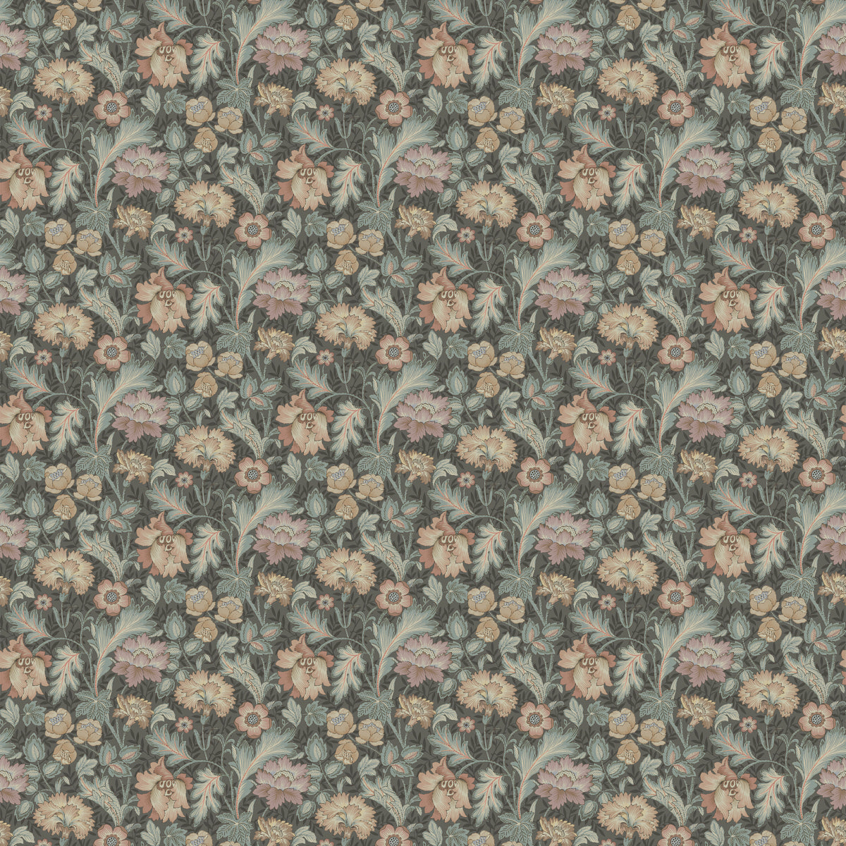 Schumacher Jane Mural Slate Wallpaper 2038