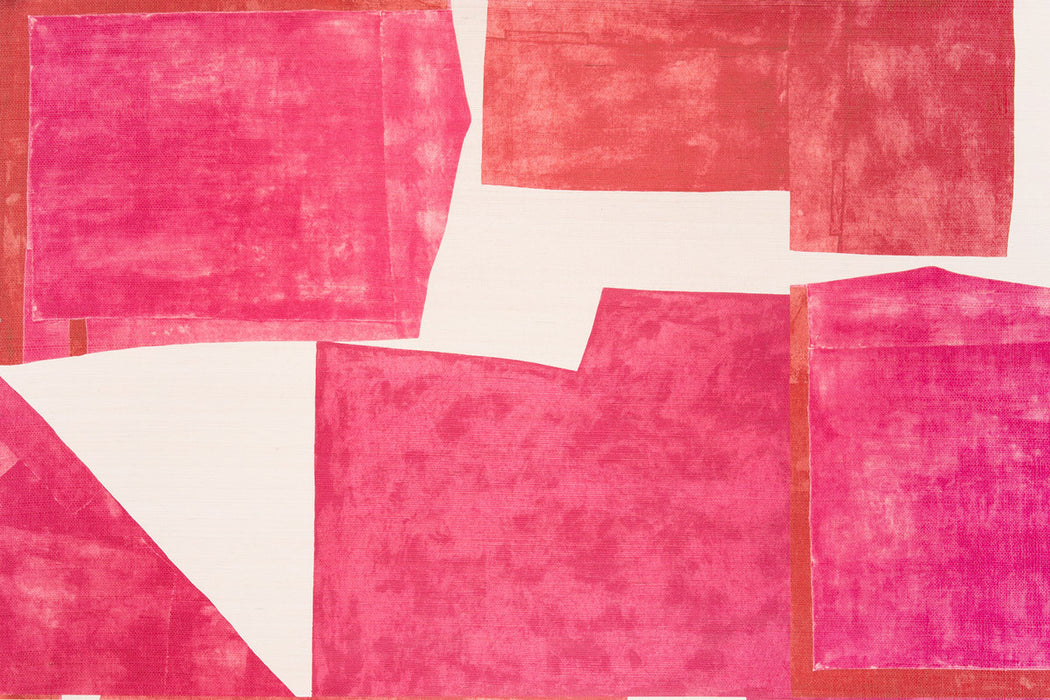 Christopher Farr Sea Collage Fuchsia Wallpaper