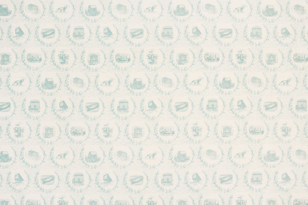 Christopher Farr Set The Scene Aqua Fabric