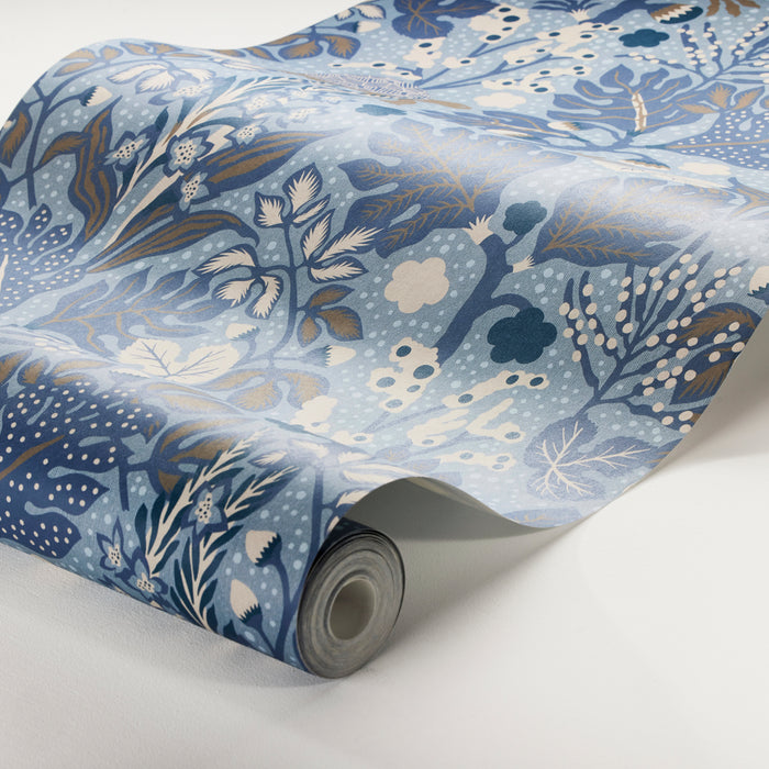 Schumacher TurgrAS Blues Wallpaper Sample 2091