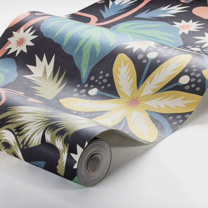 Schumacher Zingkorre Mural Midnight Multi Wallpaper 2094