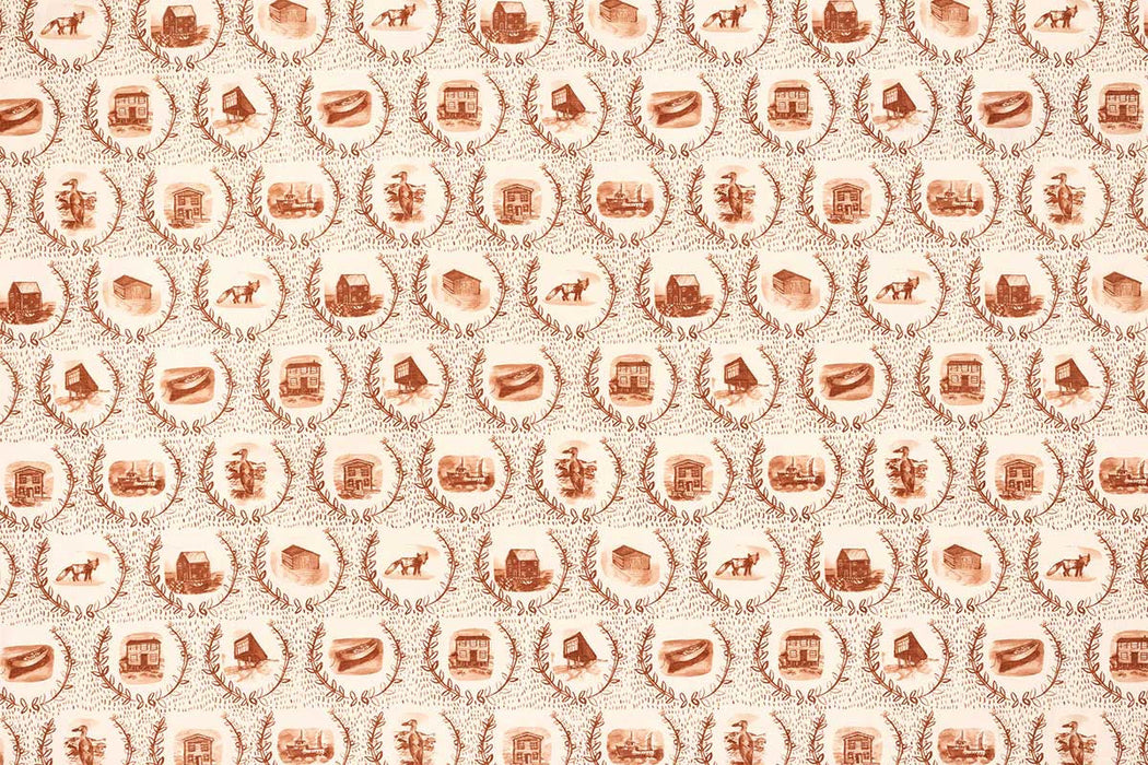 Christopher Farr Set The Scene Terracotta Fabric