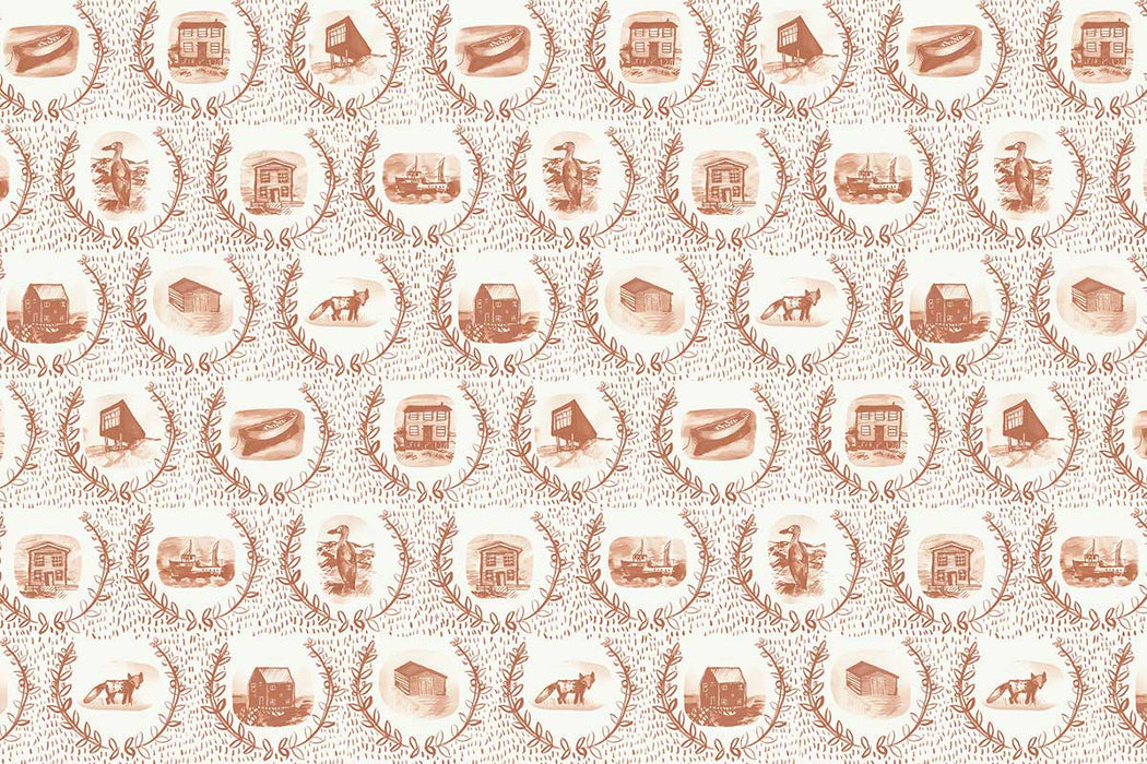 Christopher Farr Set The Scene Rust Wallpaper Sample