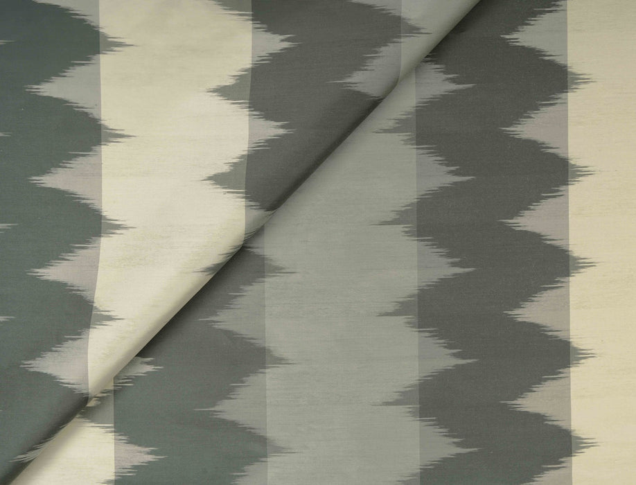 Jim Thompson Khanom Ikat Stripe Charcoal Fabric Sample JT013787005