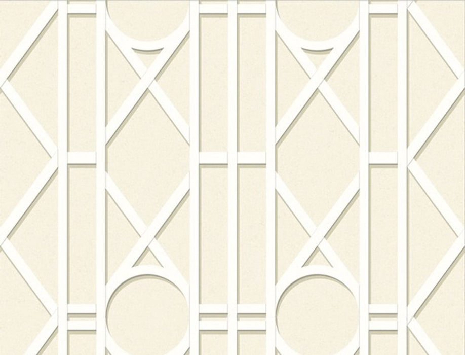 No.9 Thompson Trellis Panel  Ivory Wallpaper Sample N9021025001