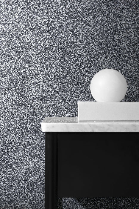 Seabrook Designs Mica Texture Smoke & Silver Glitter Wallpaper Sample 2231602