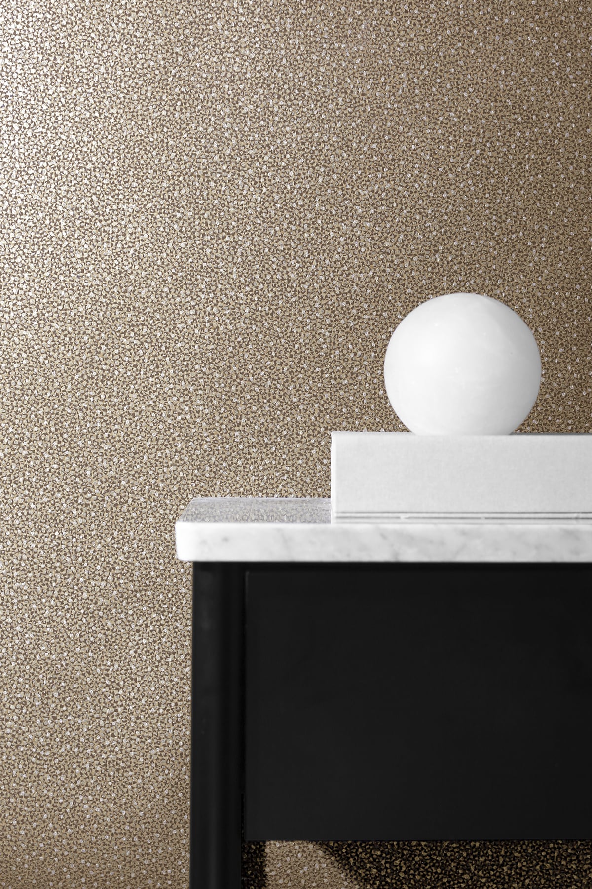 Seabrook Designs Mica Texture Cappucino & Copper Glitter Wallpaper Sample 2231603