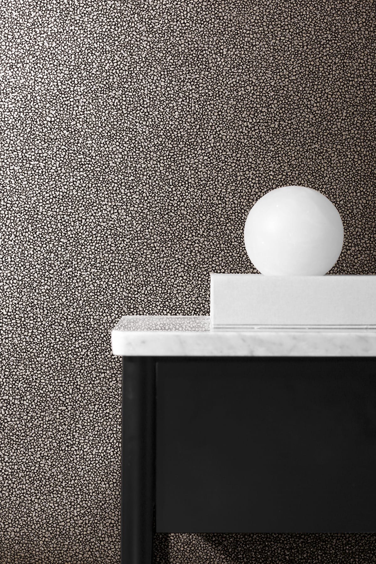 Seabrook Designs Mica Texture Coal & Silver Glitter Wallpaper Sample 2231610