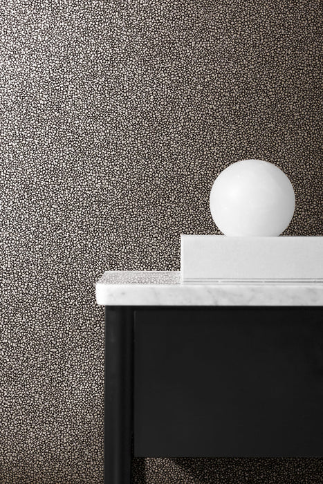 Seabrook Designs Mica Texture Coal & Silver Glitter Wallpaper Sample 2231610