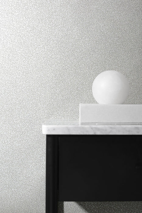 Seabrook Designs Mica Texture Dove Gray & Silver Glitter Wallpaper Sample 2231631