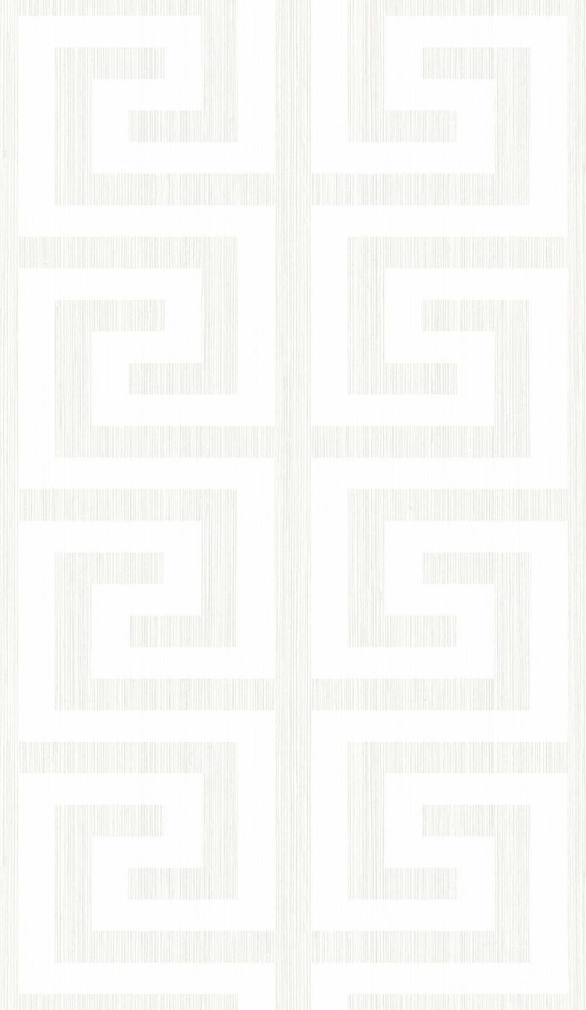 Seabrook Designs Greek Key Metallic Pearl & Ivory Wallpaper 2232000