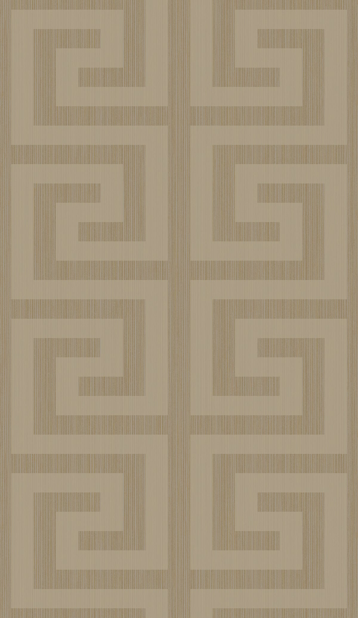 Seabrook Designs Greek Key Khaki & Metallic Champagne Wallpaper 2232007
