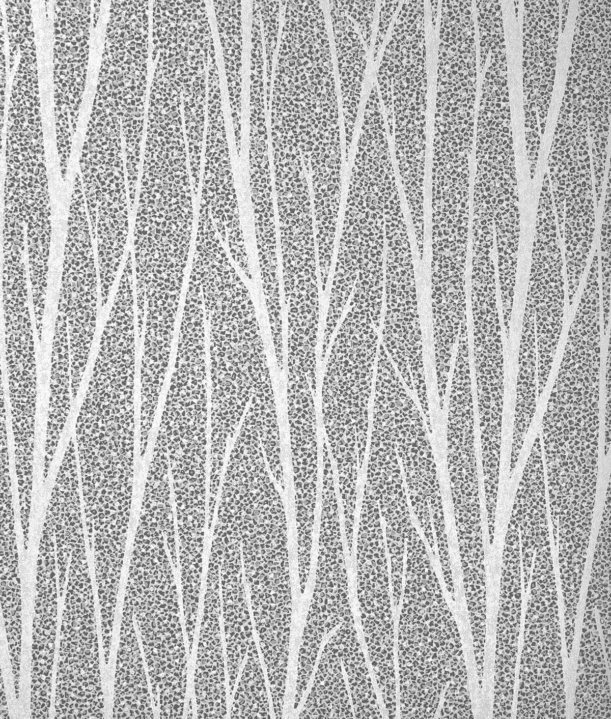 Seabrook Designs Birch Trail Metallic Silver & Charcoal Wallpaper Sample 2232117