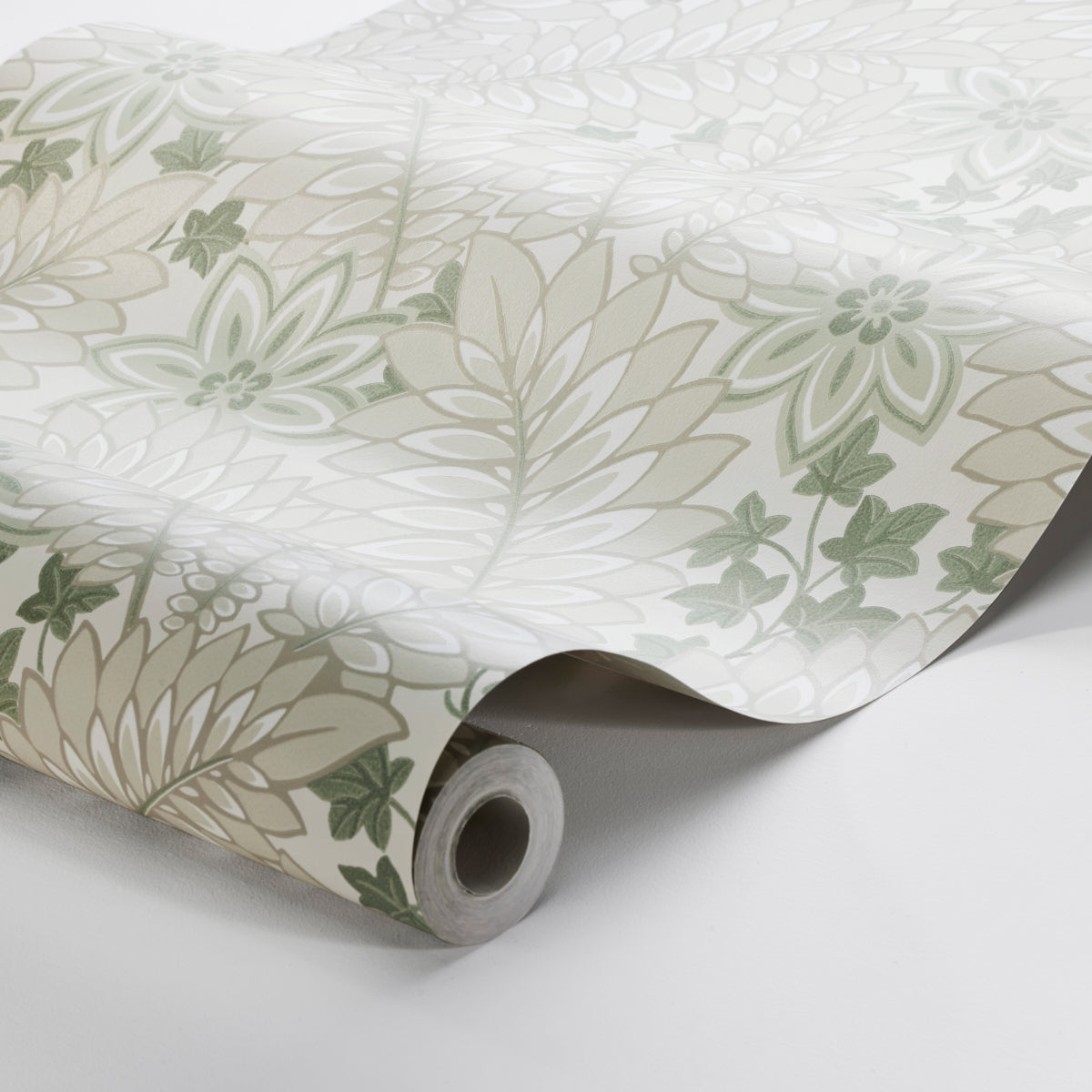Schumacher Hidden Ivy Parchment Wallpaper Sample 2252