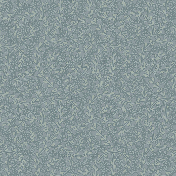 Schumacher Wild Ferns Blue Wallpaper Sample 2254