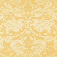 Schumacher Gavotte Brocatelle Damask Gold Fabric 22552