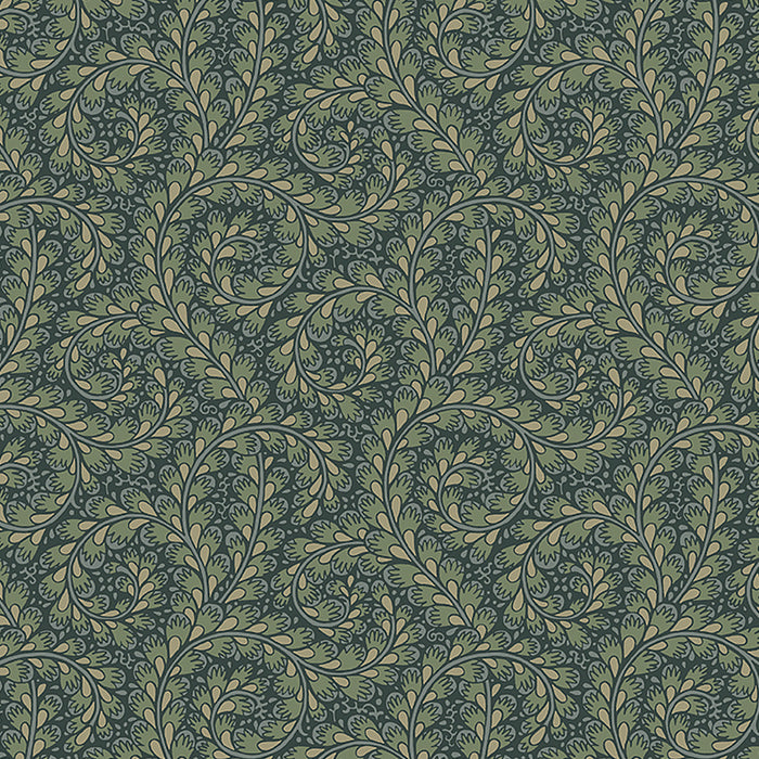 Schumacher Wild Ferns Spruce Wallpaper Sample 2258
