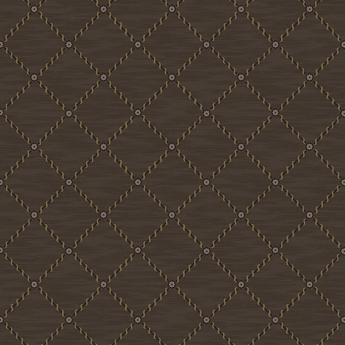 Schumacher Golden Trellis Brown And Gold Wallpaper 2264