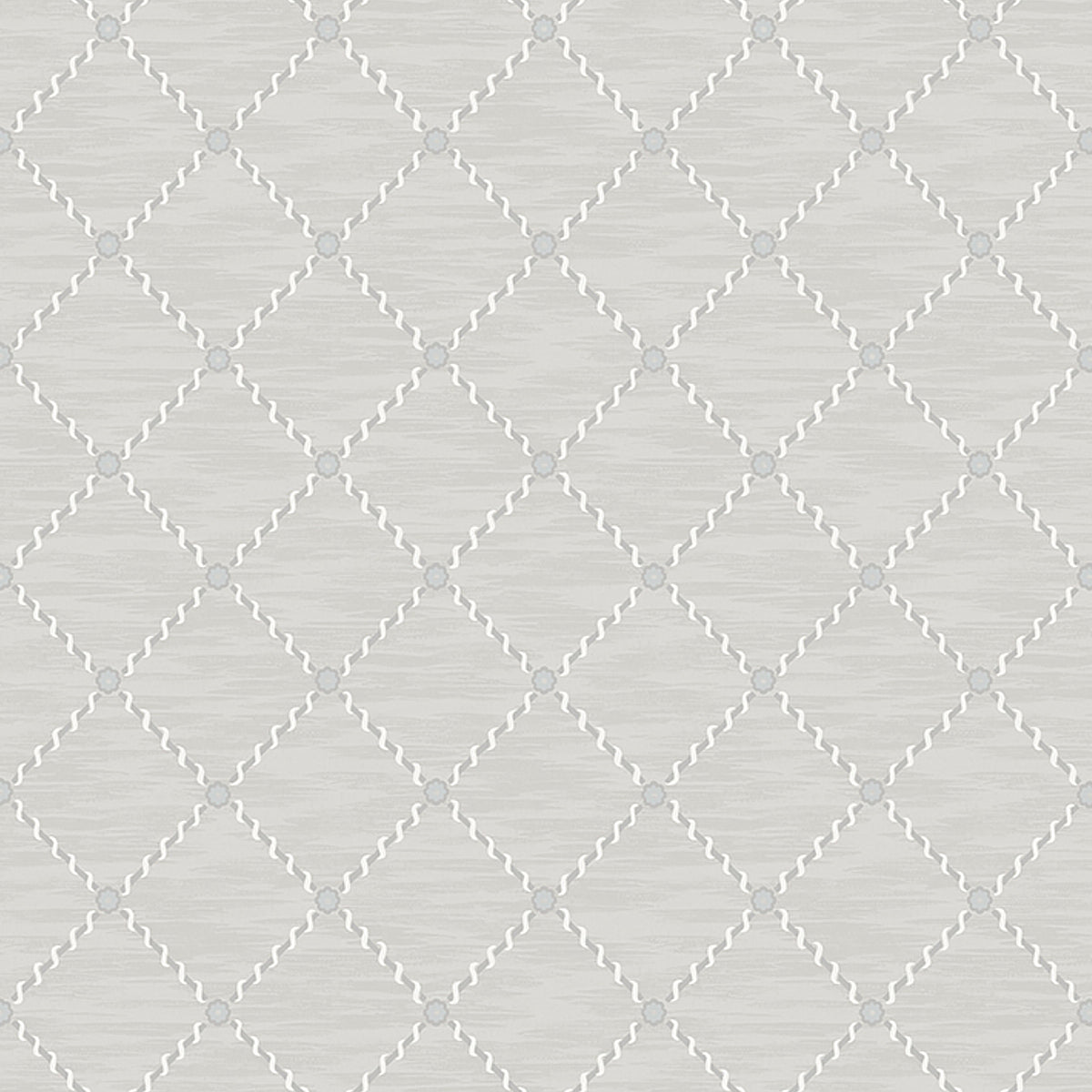 Schumacher Golden Trellis Grey And Silver Wallpaper 2266