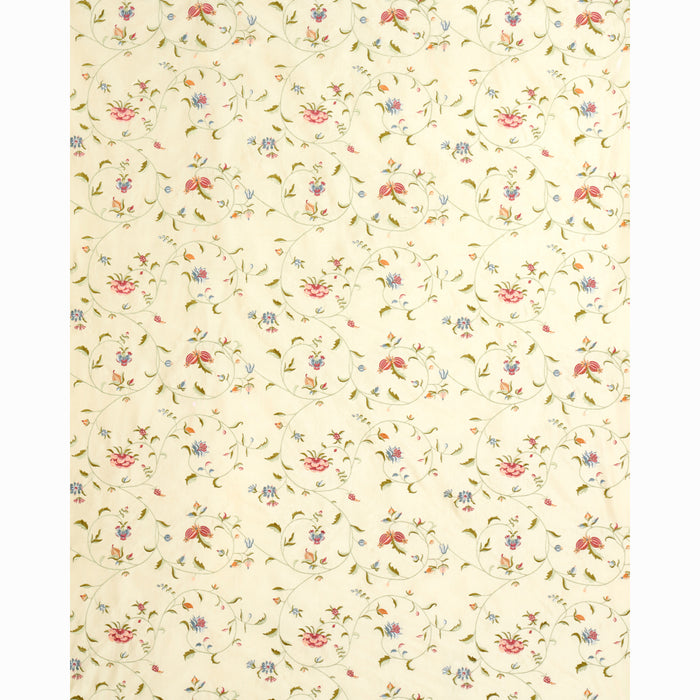 Schumacher Colette Embroidery Rose Fabric Sample 22710