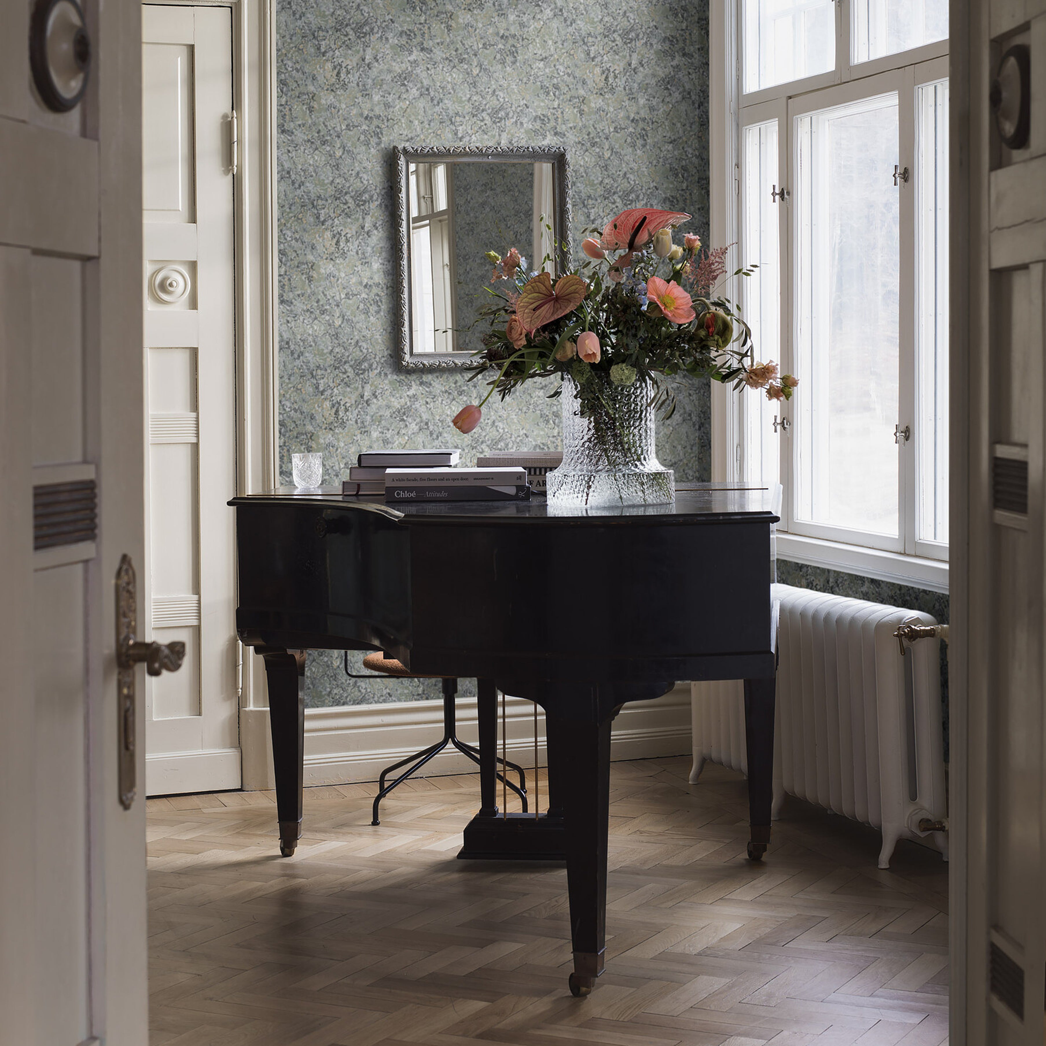 Schumacher Travertine Spruce Wallpaper Sample 2288