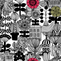 Seabrook Designs Lintukoto Ebony And Off-white Wallpaper 23306X