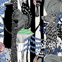 Seabrook Designs Pikkuveljekset Ebony And Sapphire Wallpaper 23340X