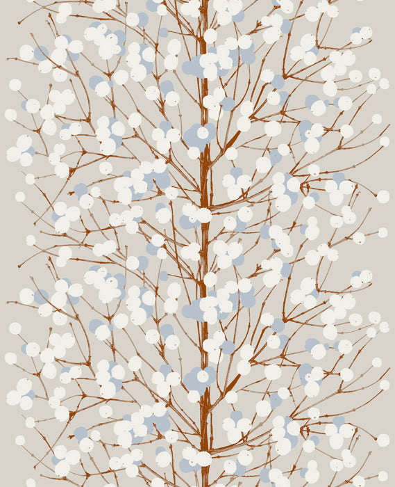 Seabrook Designs Lumimarja Taupe And Cornflower Wallpaper 23375X
