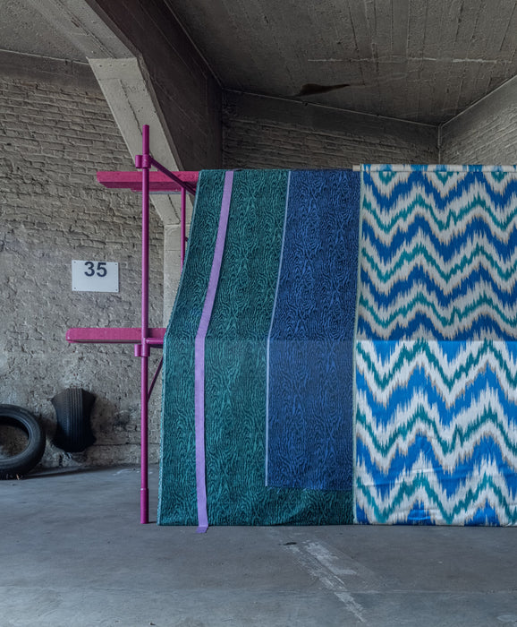 Jim Thompson Zigzag Emerald Fabric JT013947004