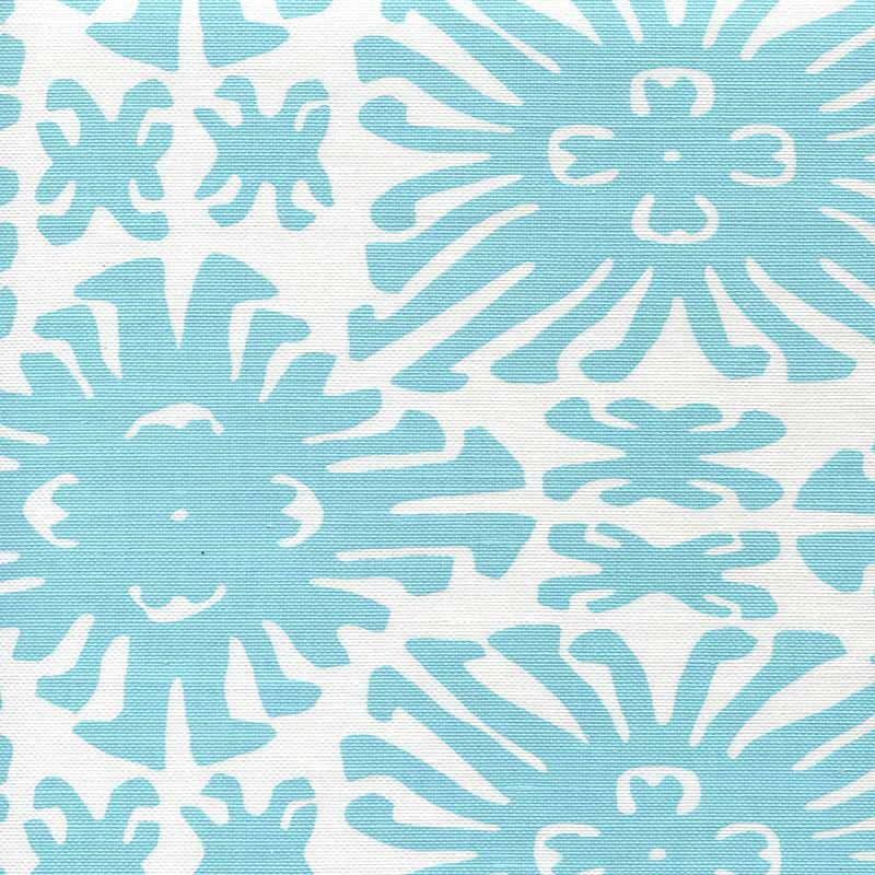 China Seas Sigourney Small Scale Turquoise Fabric Sample 2475-01