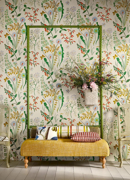 Pierre Frey Pre D'Ete Nacre Glacier Wallpaper FP222001