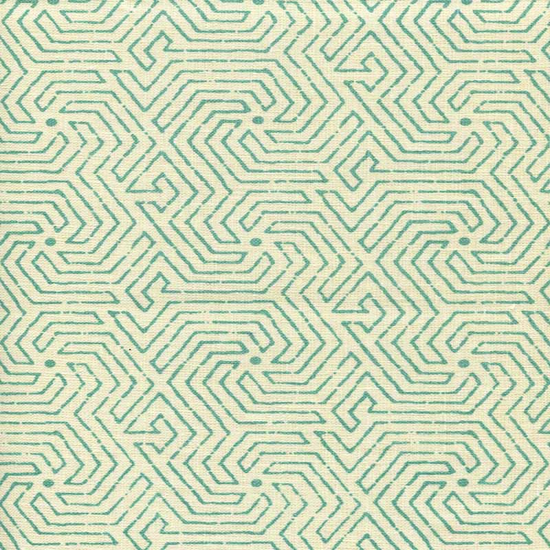 China Seas Maze Turquoise Fabric 2510L-01