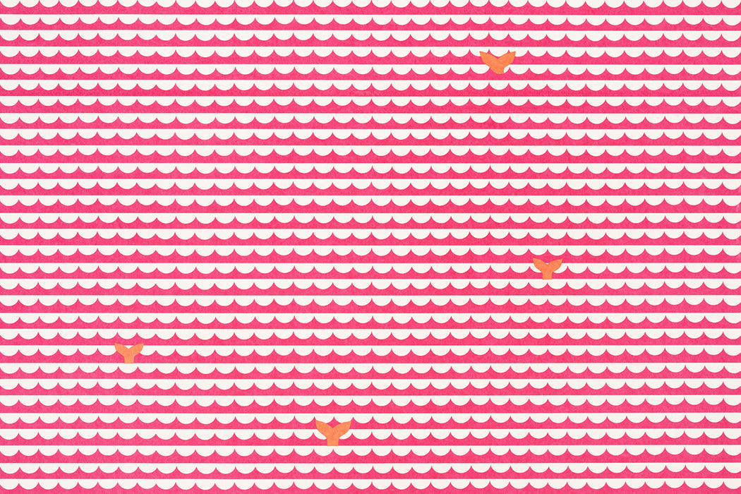 Christopher Farr We Sailed Away Fuchsia Wallpaper