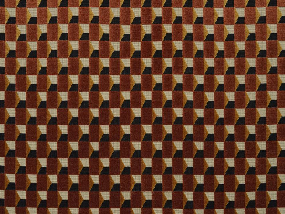 Jim Thompson Kata Velvet Pomegranate Clay Fabric Sample JT013974003