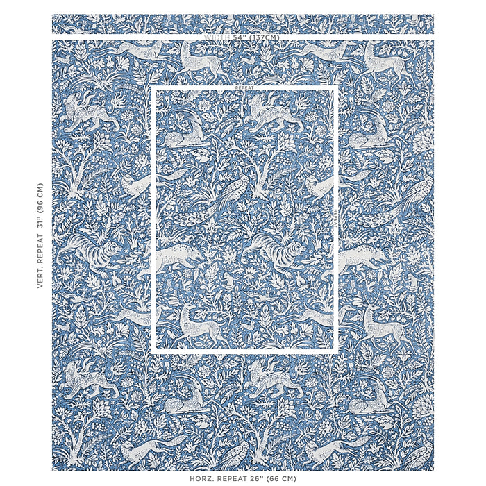 Schumacher Khan's Park Chambray Fabric 2603275